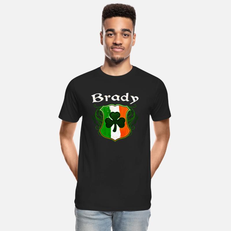 Brady Irish Surname Ireland Flag Shield Shamrock