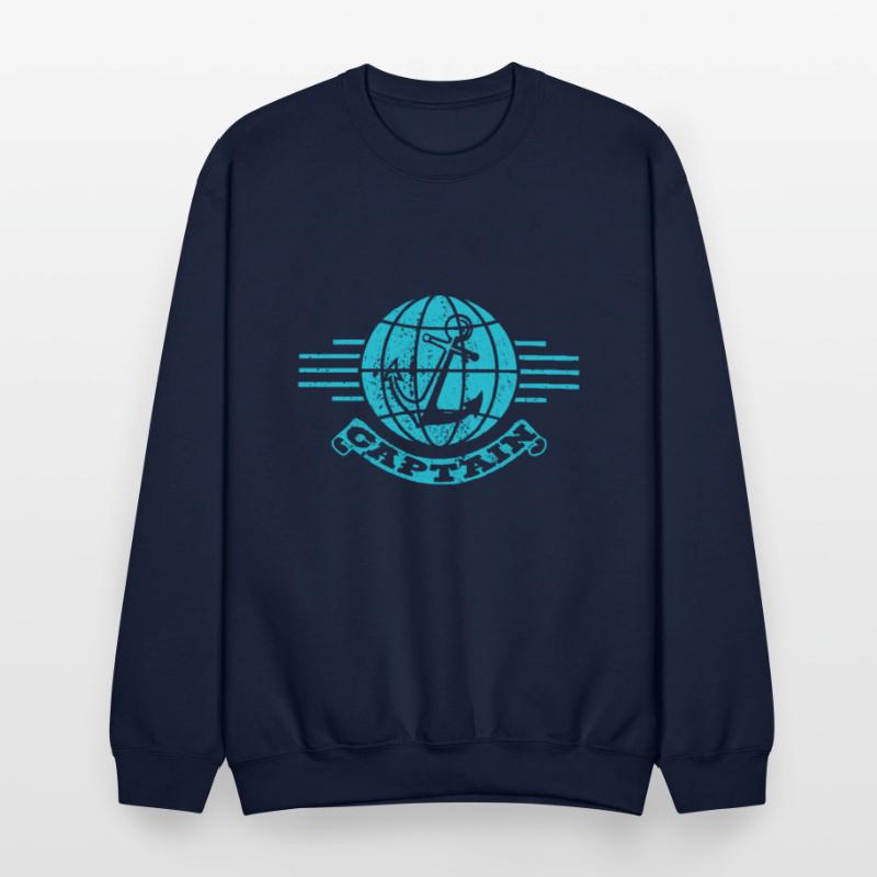 Captain anchor nautical blue color