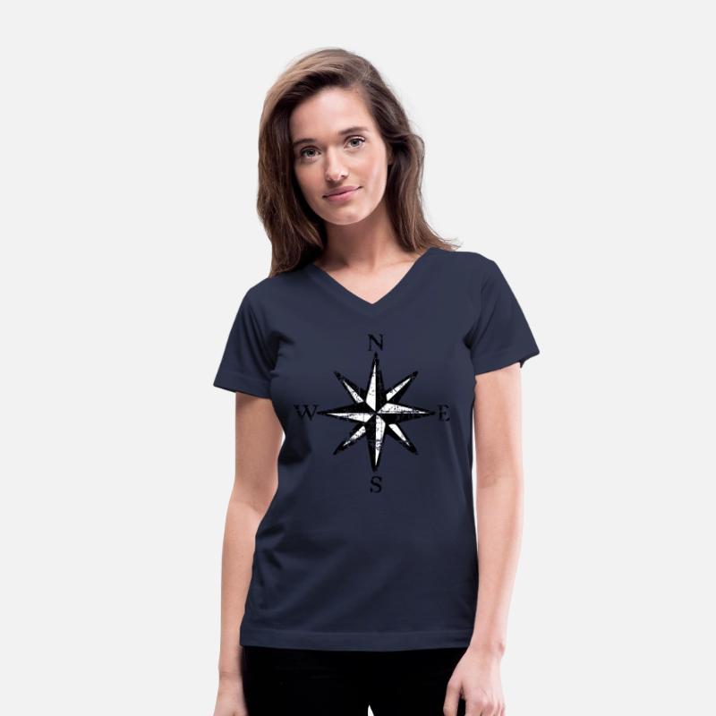 Compass Rose NESW (Vintage Black&White)