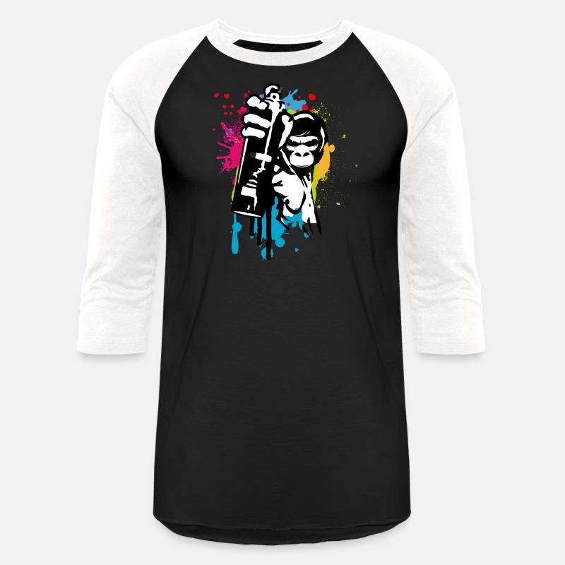 cool street art gorilla sprayer in graffiti style