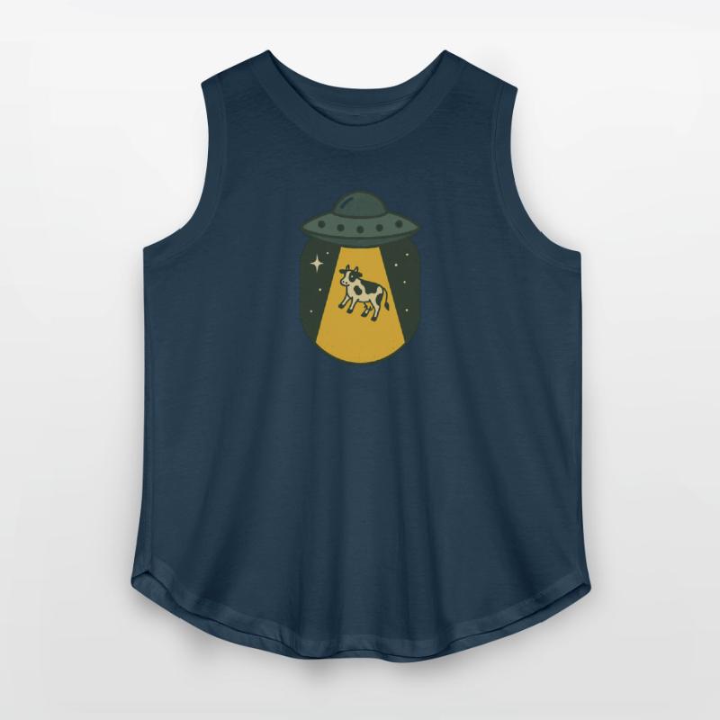 Cow Encounter UFO Illustration