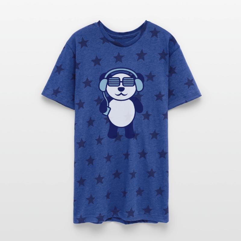 Cute Asian Panda Bear Animal Listen Party DJ Music