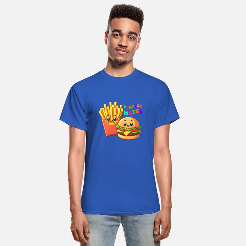 French Fries & Burger Perfect Mates - Funny Kawaii