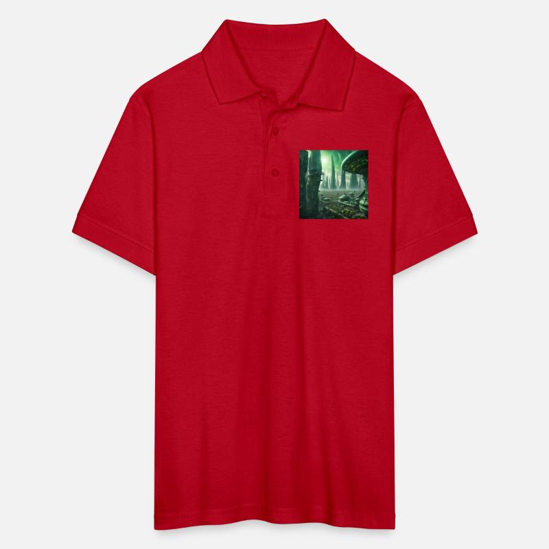 Futuristic Cityscape with Alien Planets