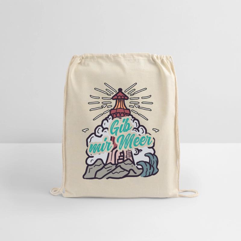 GIB MIR MEER North Sea saying gift lighthouse