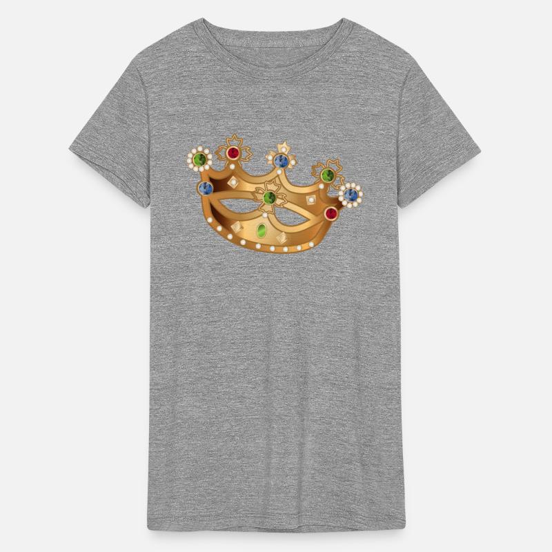 gold-colored crown with gemstones and pearls