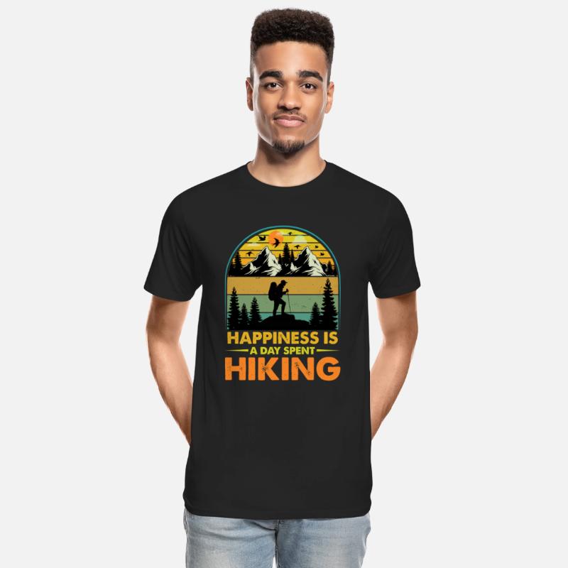 Happiness Is A Day Spent Hiking T Shirt Design