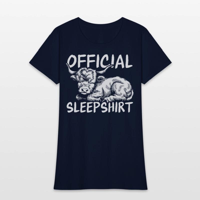 Highland Cow Official Sleepshirt Cute Farm Animal