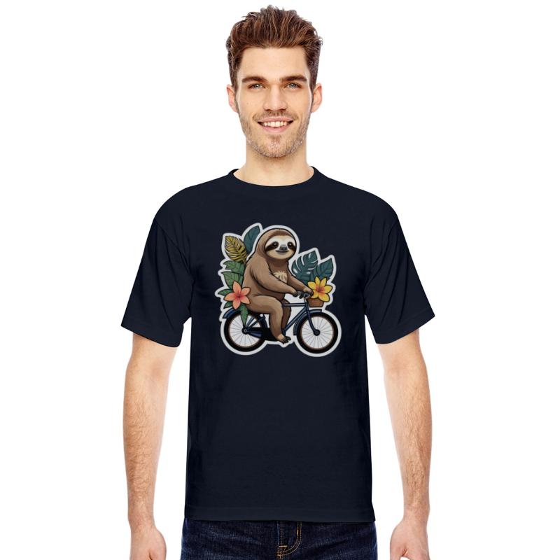 Laid-back Sloth: Serene Bicycle Stroll