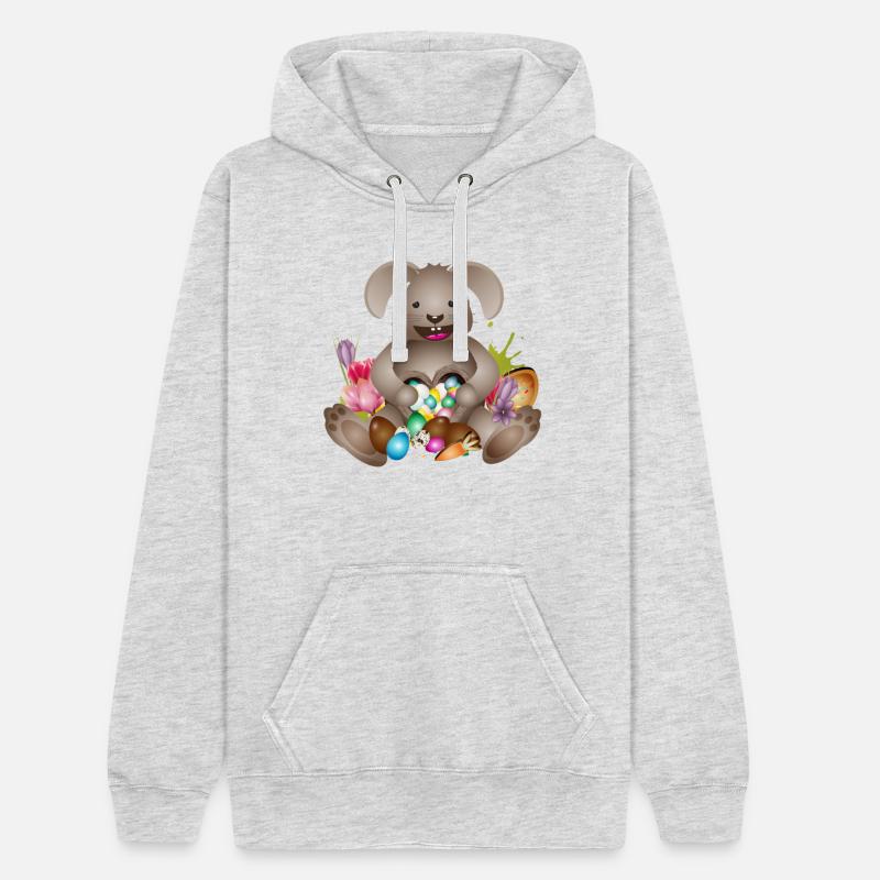 laughing easter bunny with easter basket