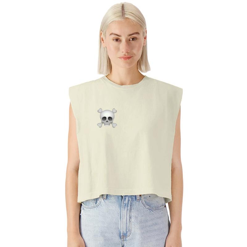 Minimalist Skull with Crossbones Design