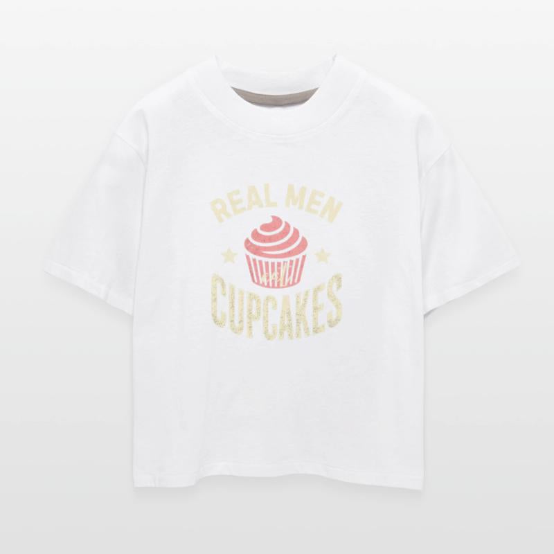 Real Men Eat Cupcakes Distressed Vintage Look