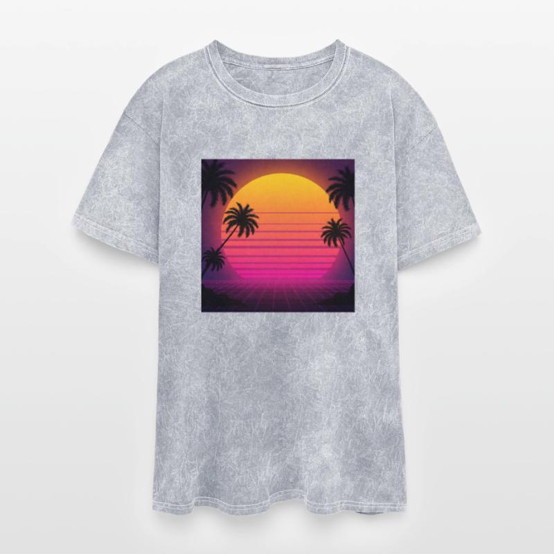 Retro Sunset with Palm Trees