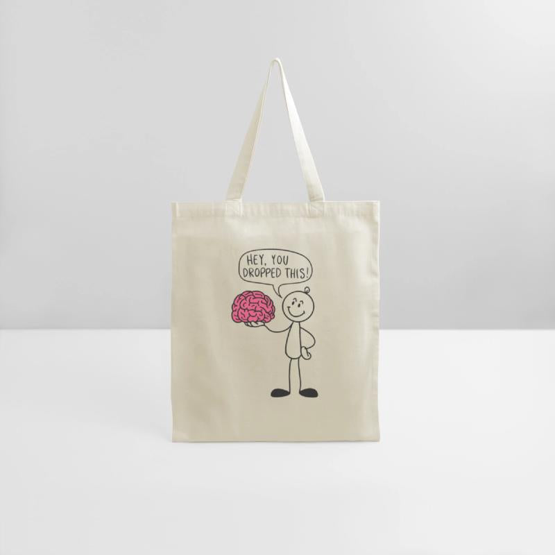 Stick figure with brain Funny saying