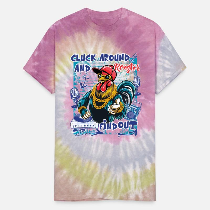 Vibrant Urban T shirt Featuring Hip Hop Chicken