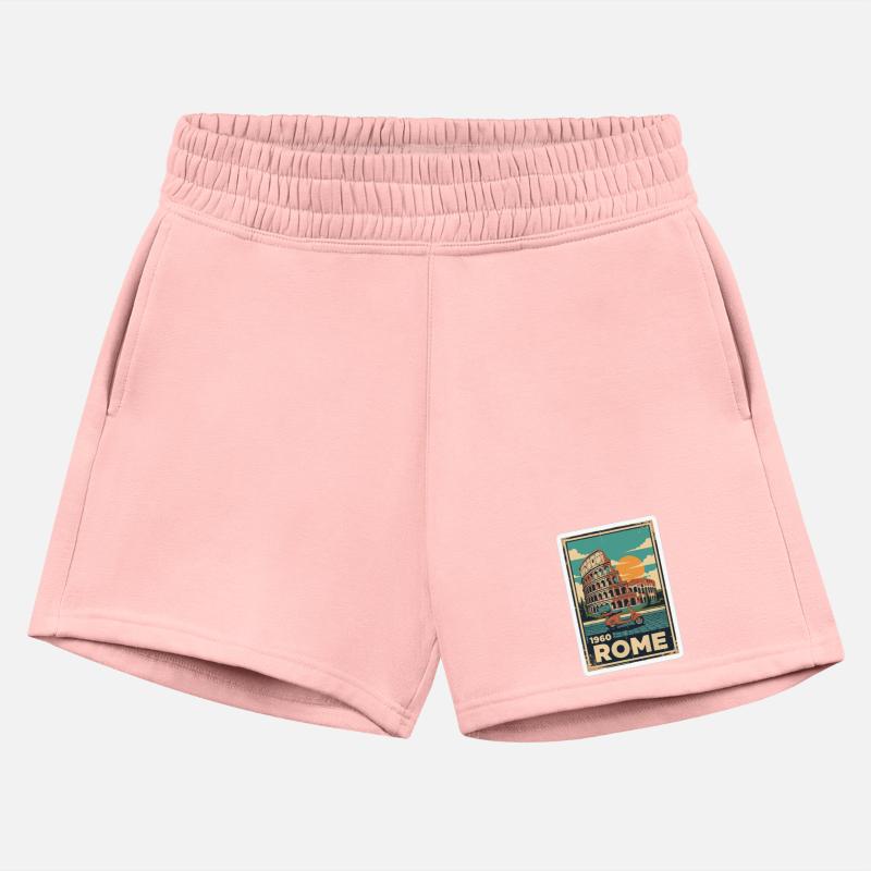 Vintage Rome Landmark Scooter Poster