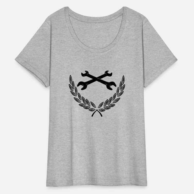 Wrenches in laurel wreath Mechanic logo