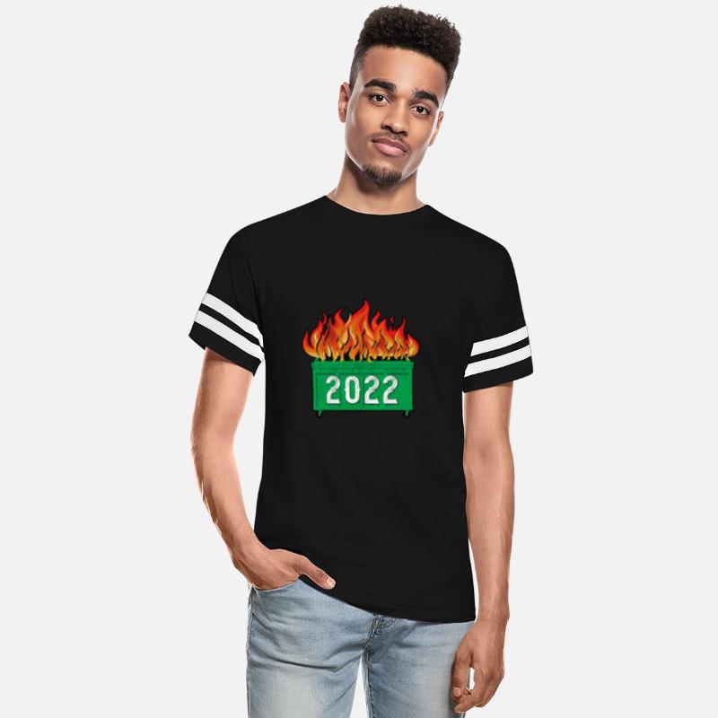 2022 Dumpster Fire. Retro vintage tee shirt design