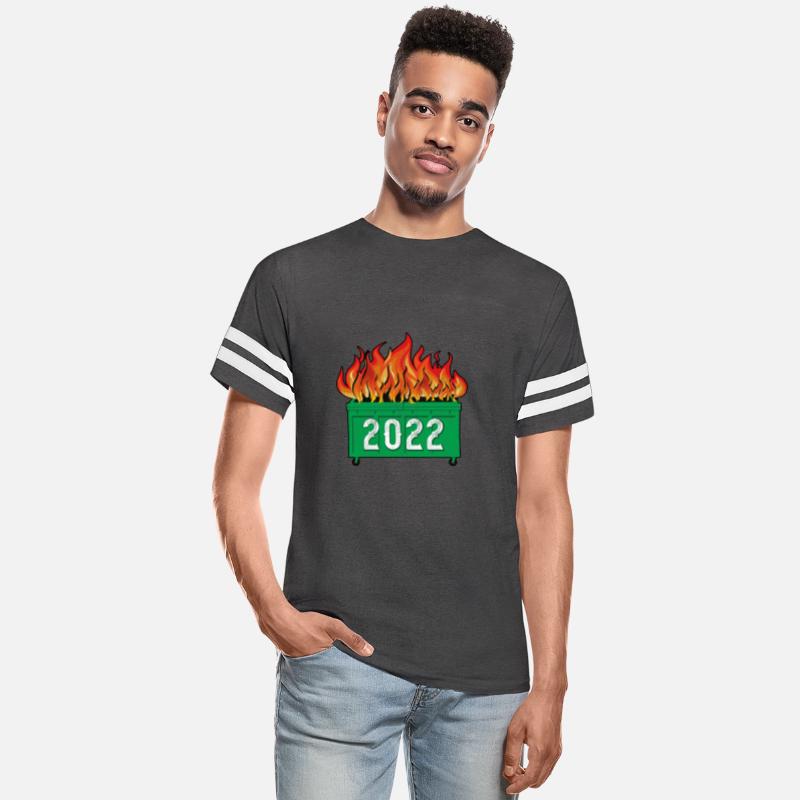 2022 Dumpster Fire. Retro vintage tee shirt design