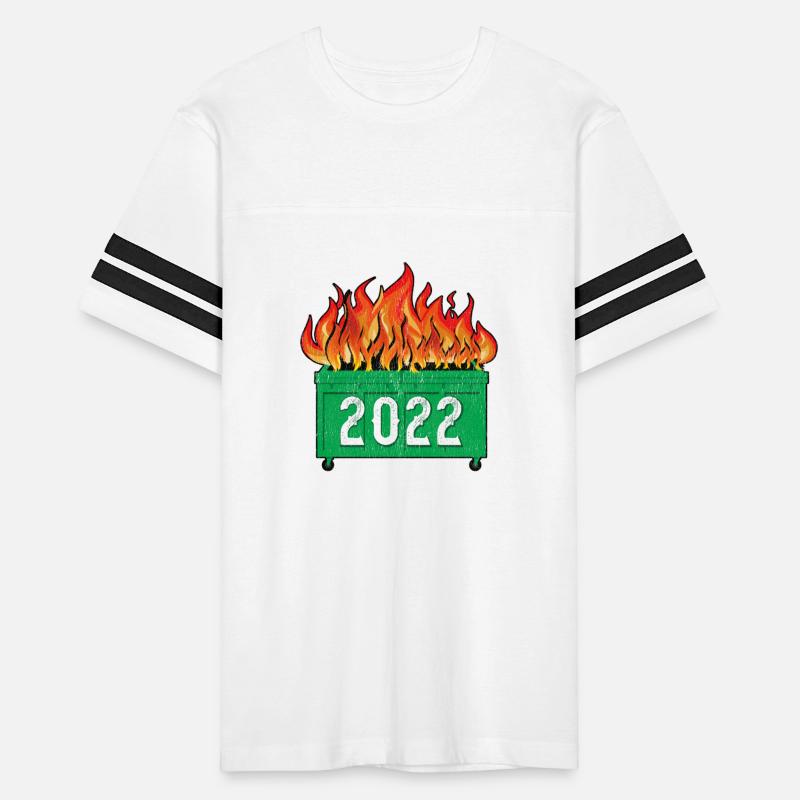 2022 Dumpster Fire. Retro vintage tee shirt design