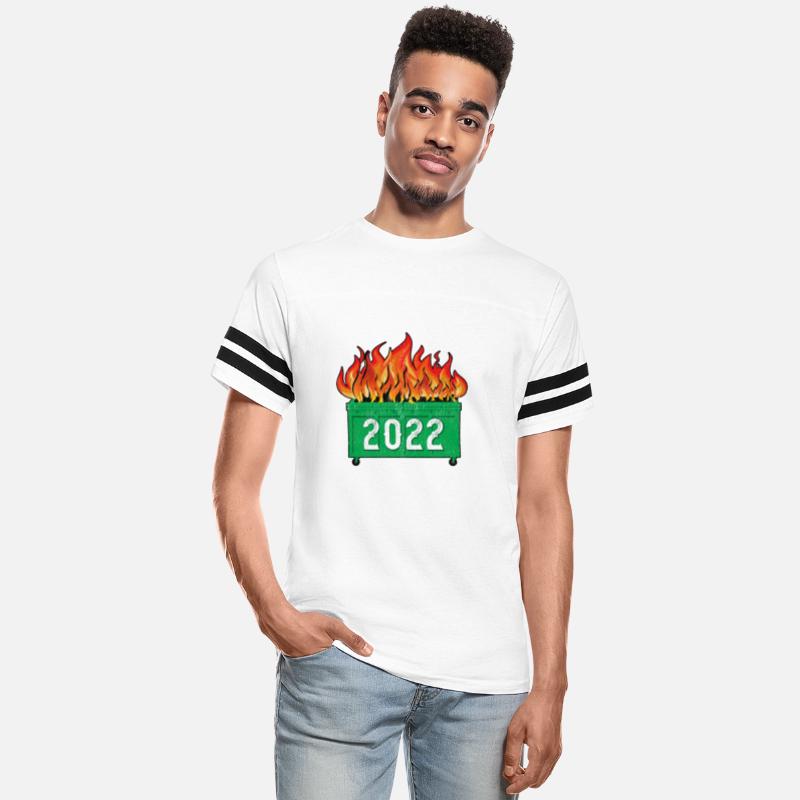 2022 Dumpster Fire. Retro vintage tee shirt design