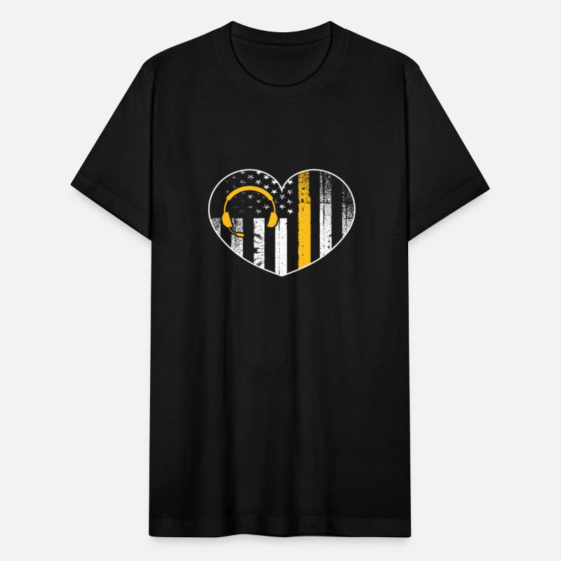 911 Dispatcher USA American Heart Flag