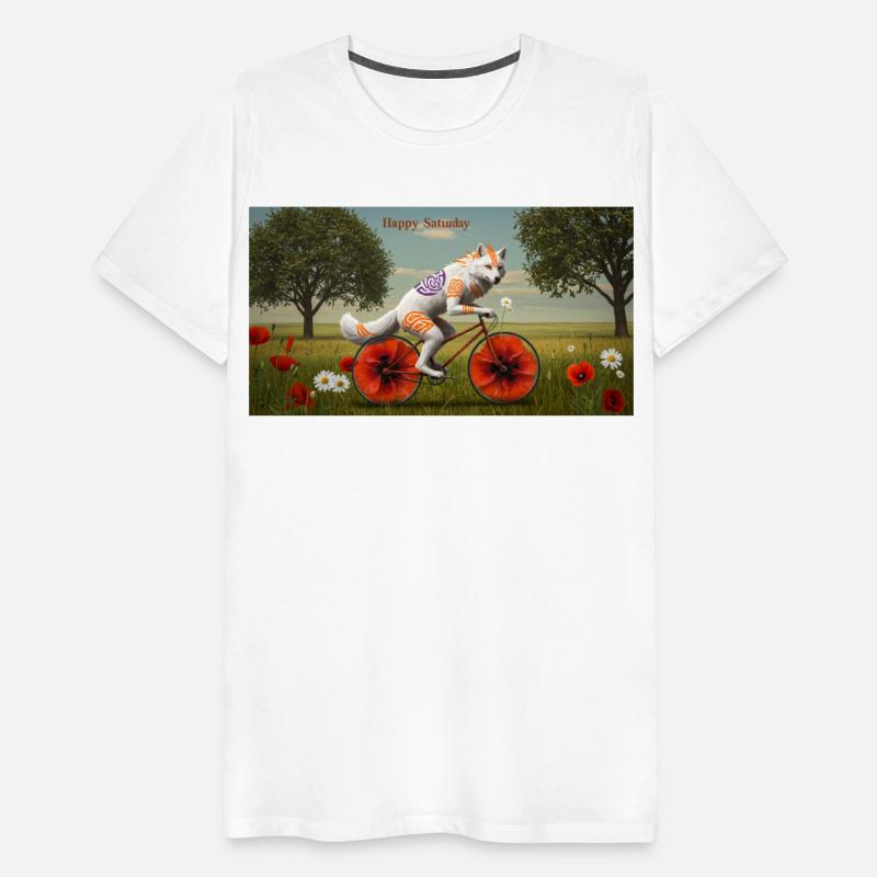 A striking anthropomorphic white wolf