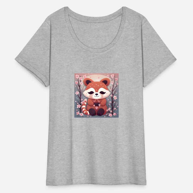 Adorable Red Panda In Sea Of Cherry Blossoms