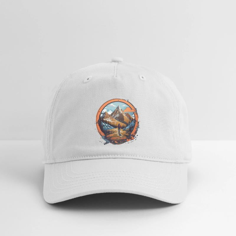 Adventure Tourer hiking in Mountains in Winter