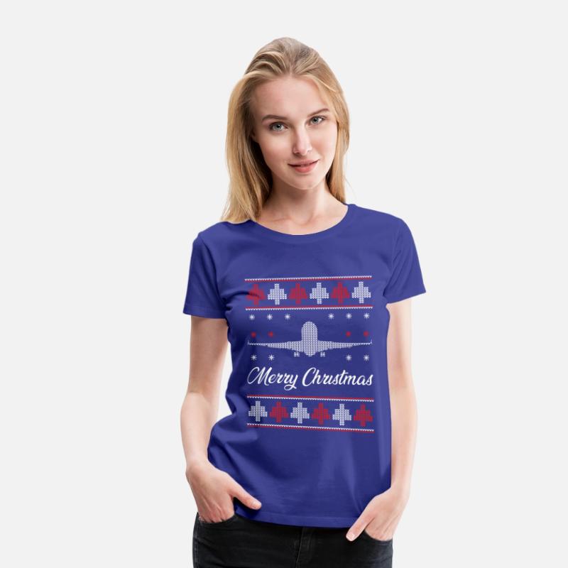 Airplane Ugly Christmas Sweater Pilot Christmas