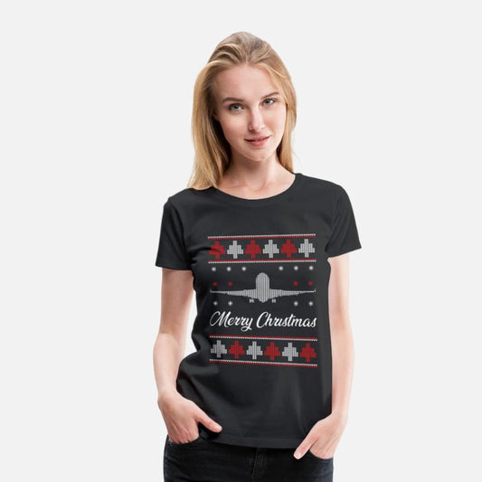 Airplane Ugly Christmas Sweater Pilot Christmas