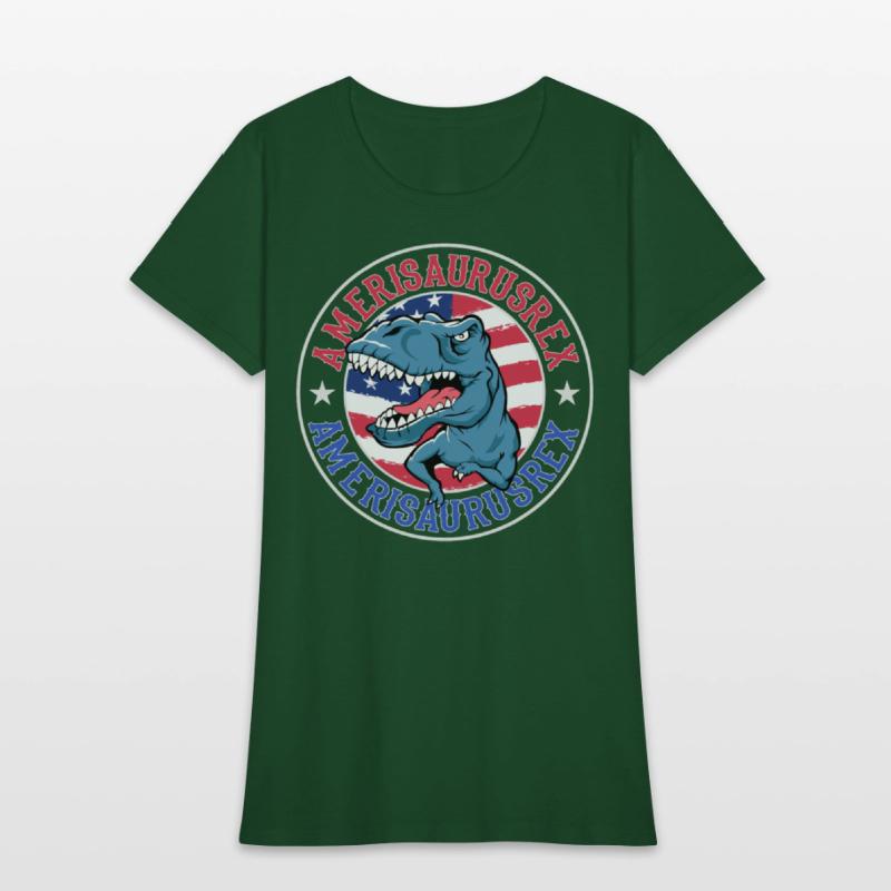Amerisaurus Rex Dinosaur American Flag 4th of July