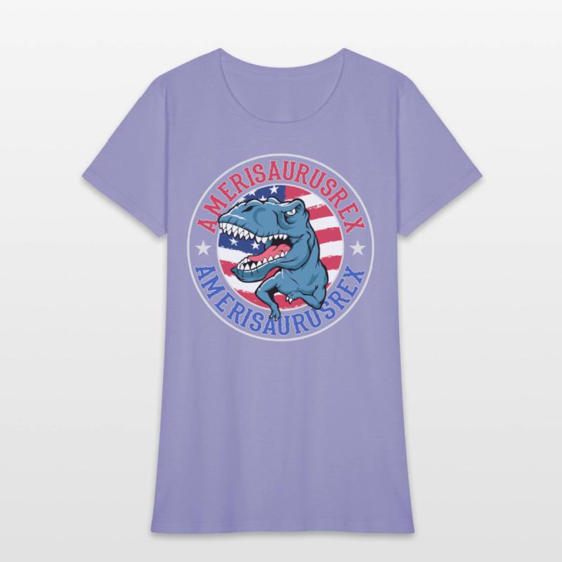 Amerisaurus Rex Dinosaur American Flag 4th of July