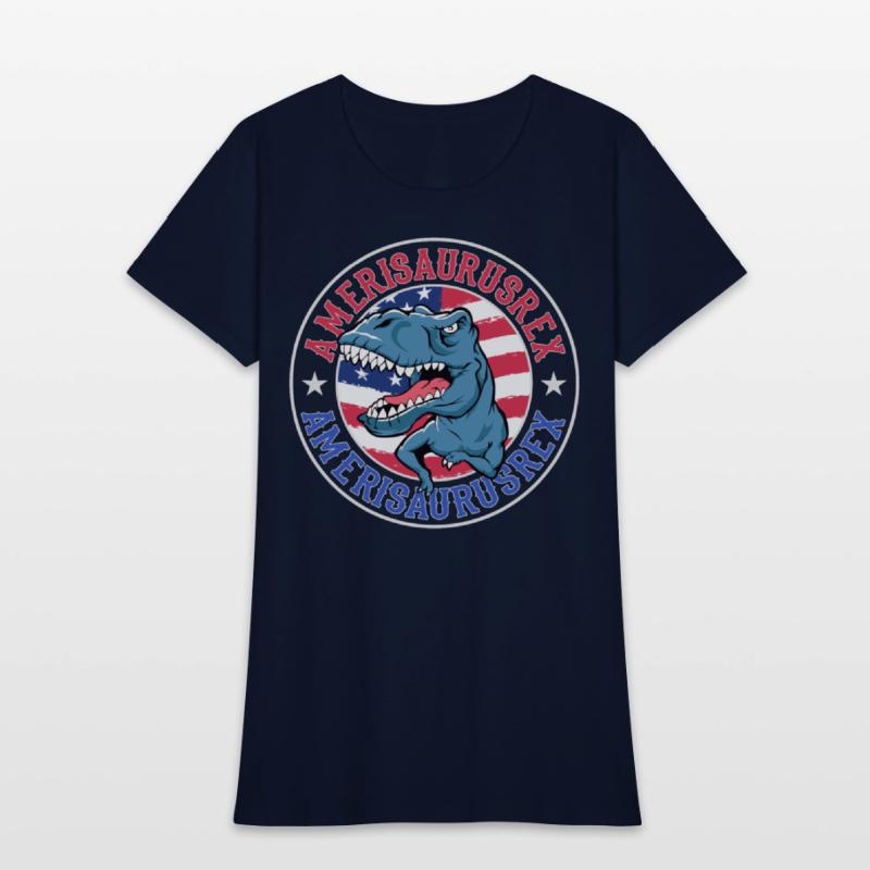 Amerisaurus Rex Dinosaur American Flag 4th of July