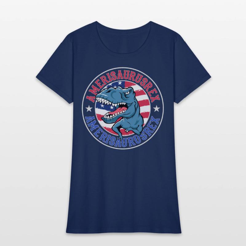 Amerisaurus Rex Dinosaur American Flag 4th of July