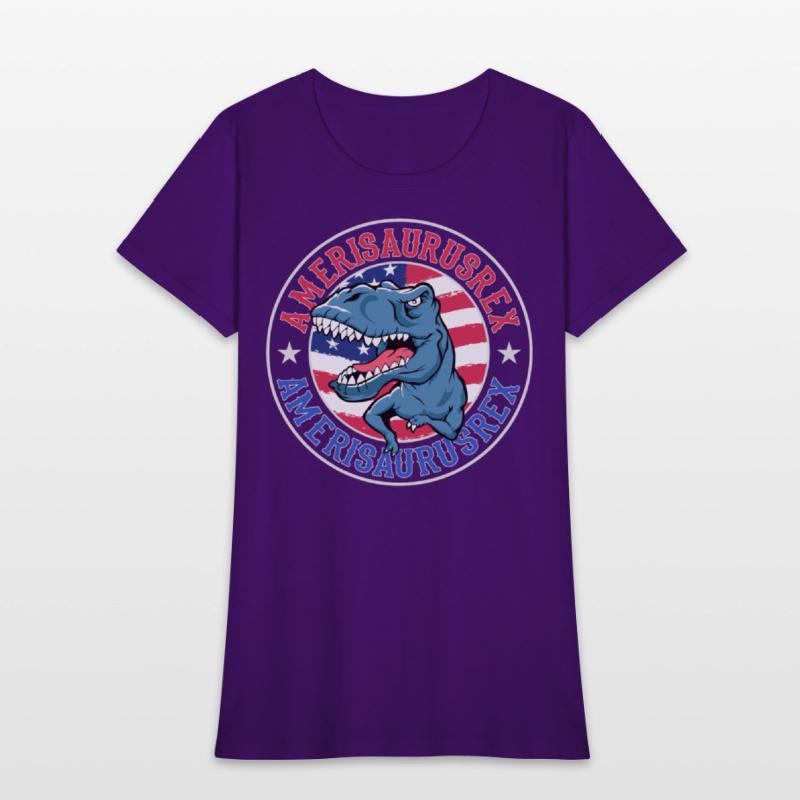 Amerisaurus Rex Dinosaur American Flag 4th of July