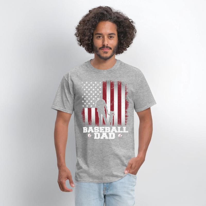 Baseball Dad USA Flag Baseball Dad father day