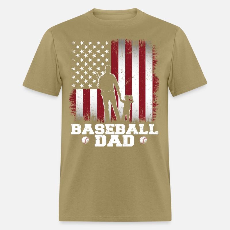 Baseball Dad USA Flag Baseball Dad father day