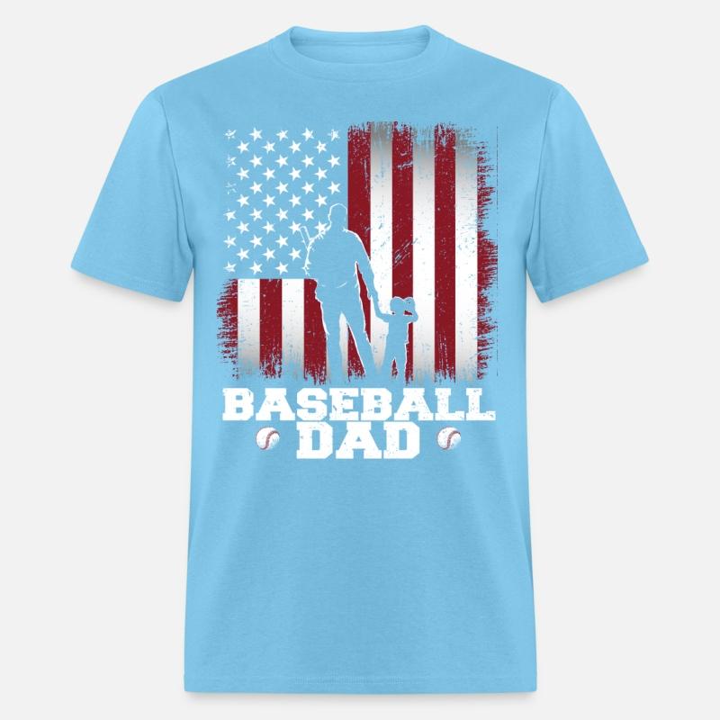 Baseball Dad USA Flag Baseball Dad father day