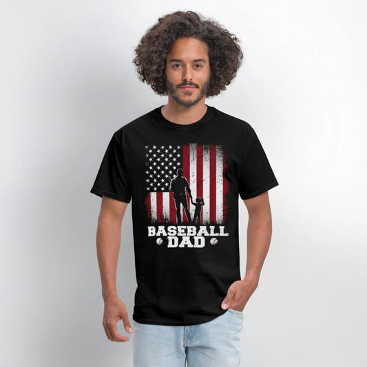 Baseball Dad USA Flag Baseball Dad father day