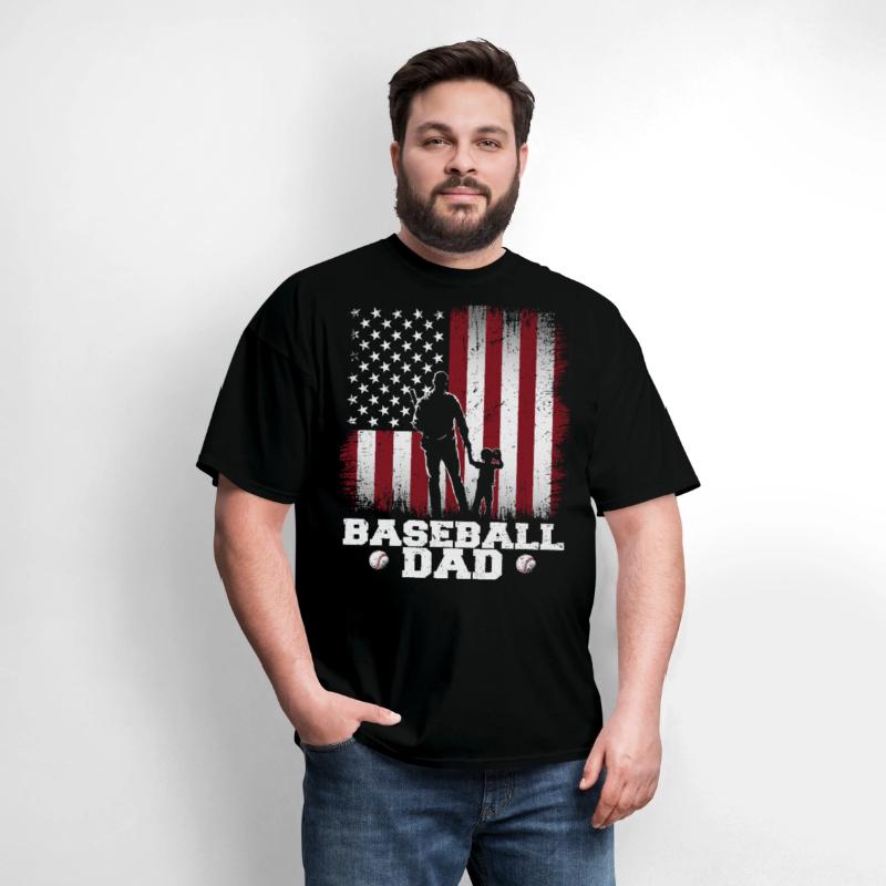 Baseball Dad USA Flag Baseball Dad father day