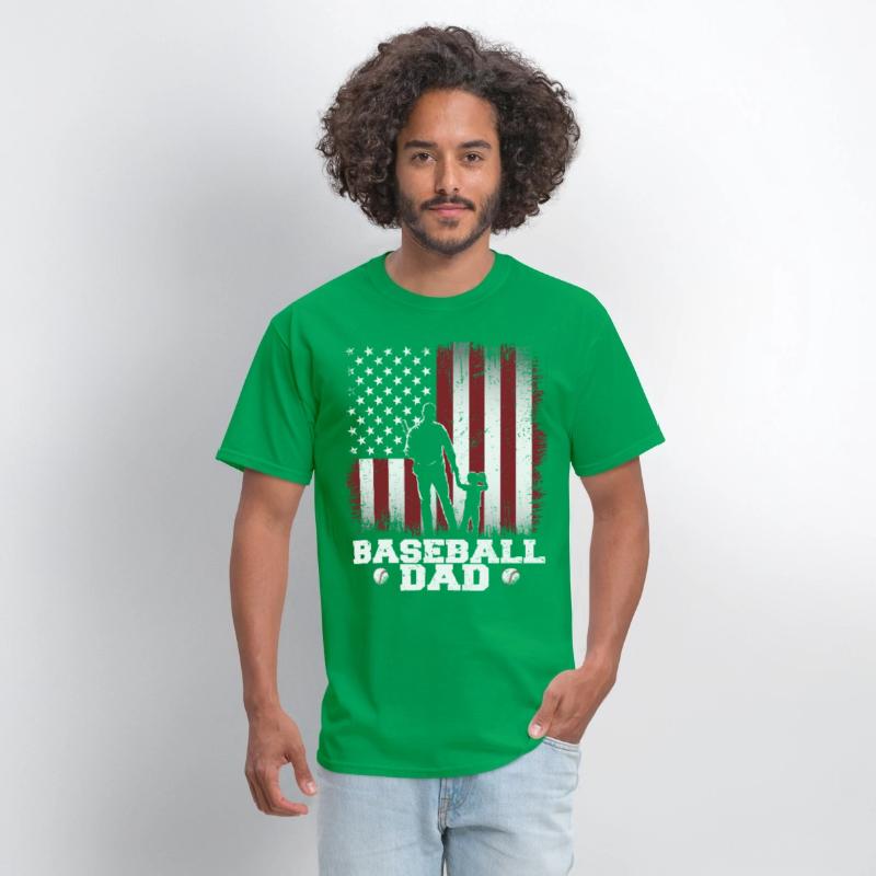 Baseball Dad USA Flag Baseball Dad father day