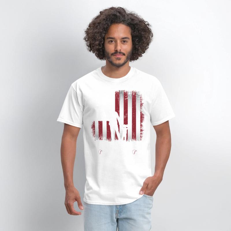 Baseball Dad USA Flag Baseball Dad father day