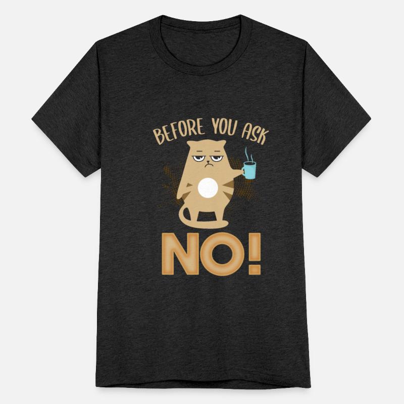 Before You ASK NO! Funny Cat Motif