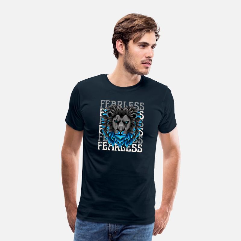 Black Blue Illustrative Fearless T Shirt
