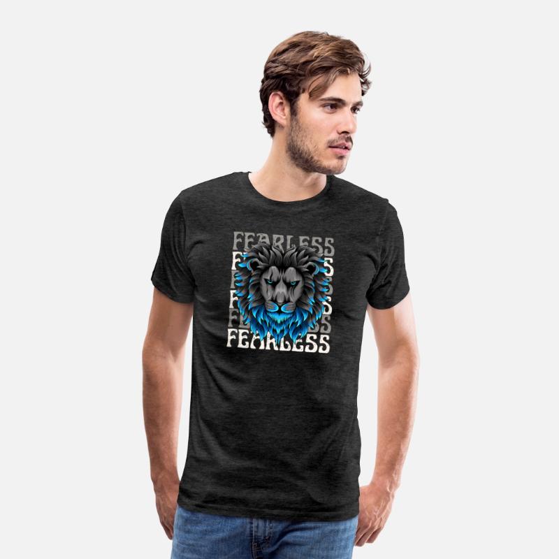 Black Blue Illustrative Fearless T Shirt