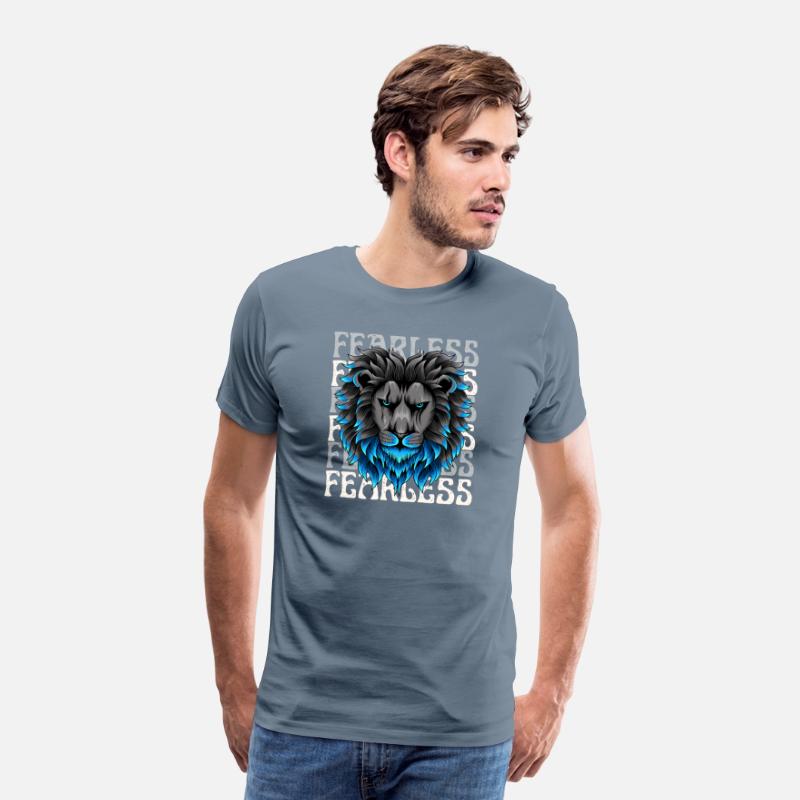 Black Blue Illustrative Fearless T Shirt