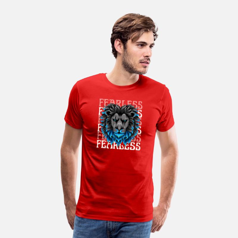 Black Blue Illustrative Fearless T Shirt
