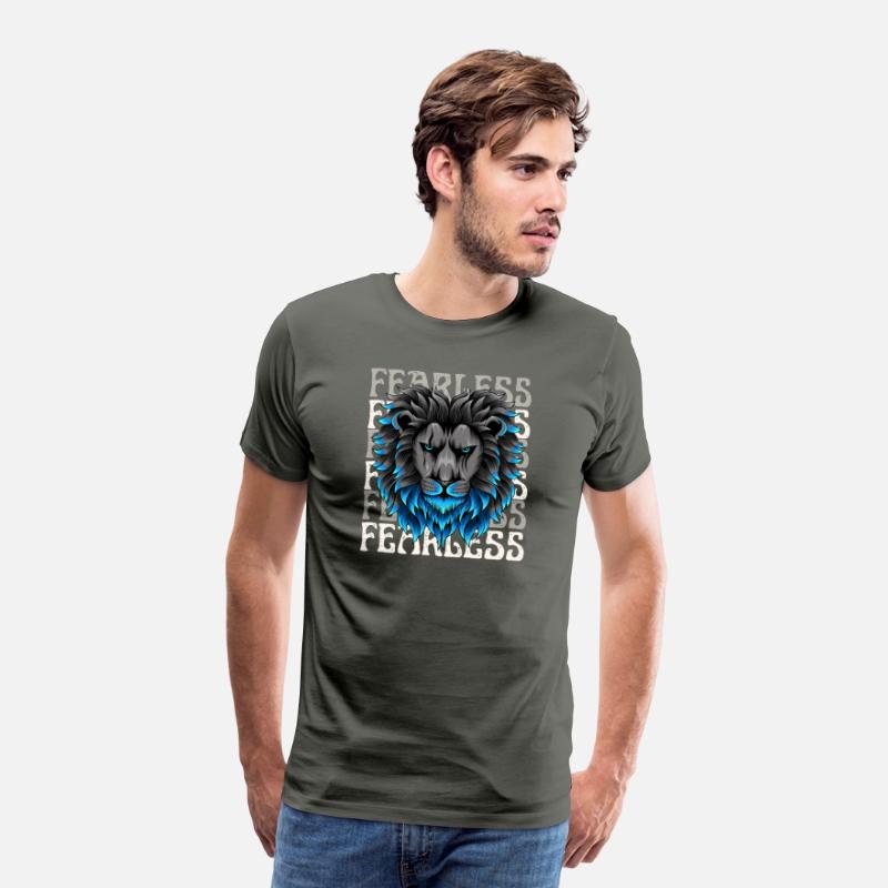 Black Blue Illustrative Fearless T Shirt