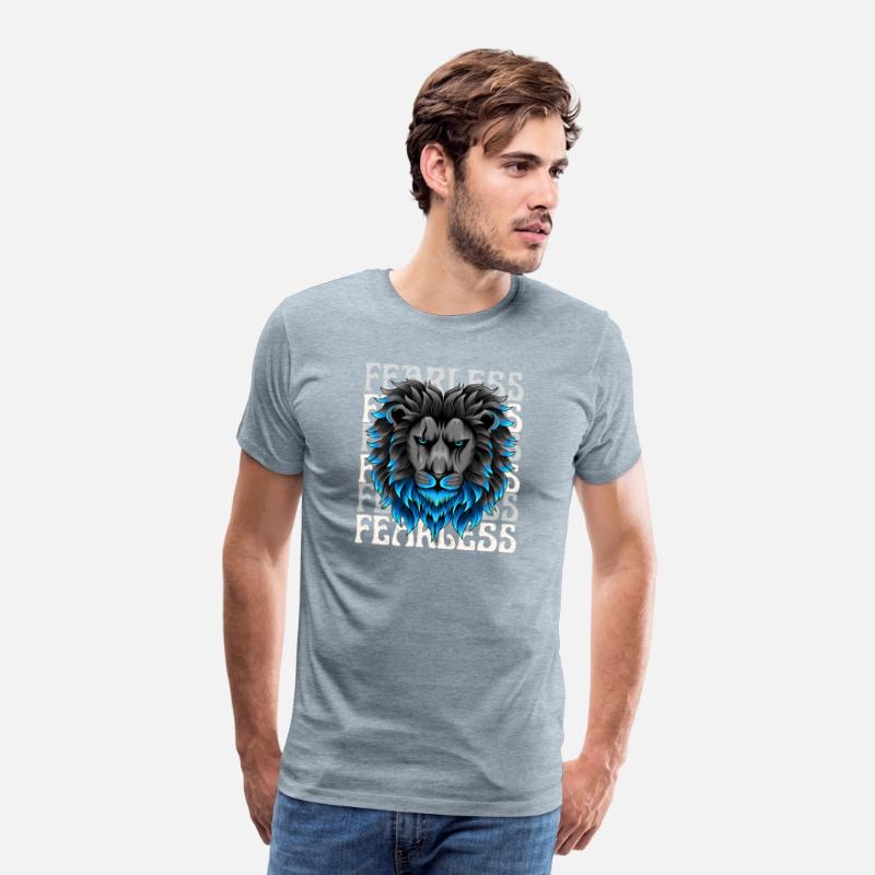 Black Blue Illustrative Fearless T Shirt